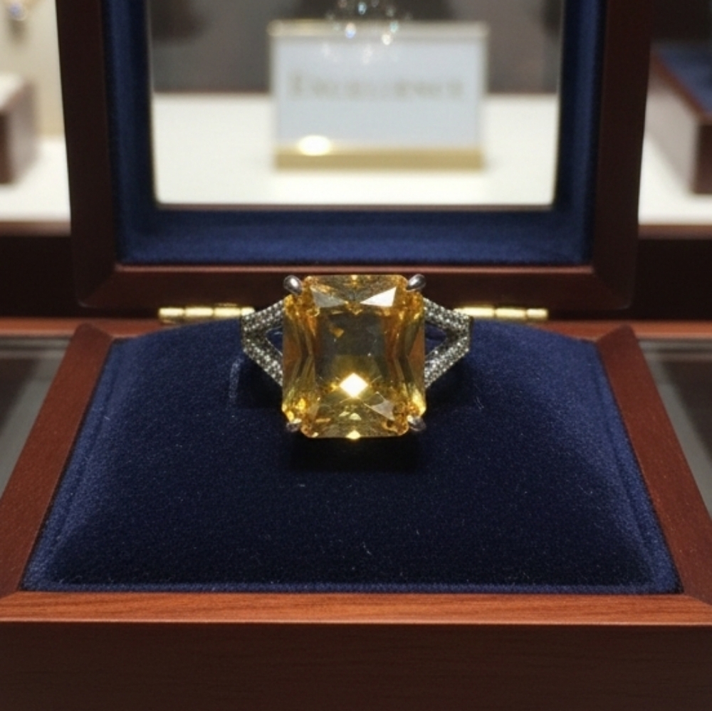 Pineapple Yellow Cocktail Ring